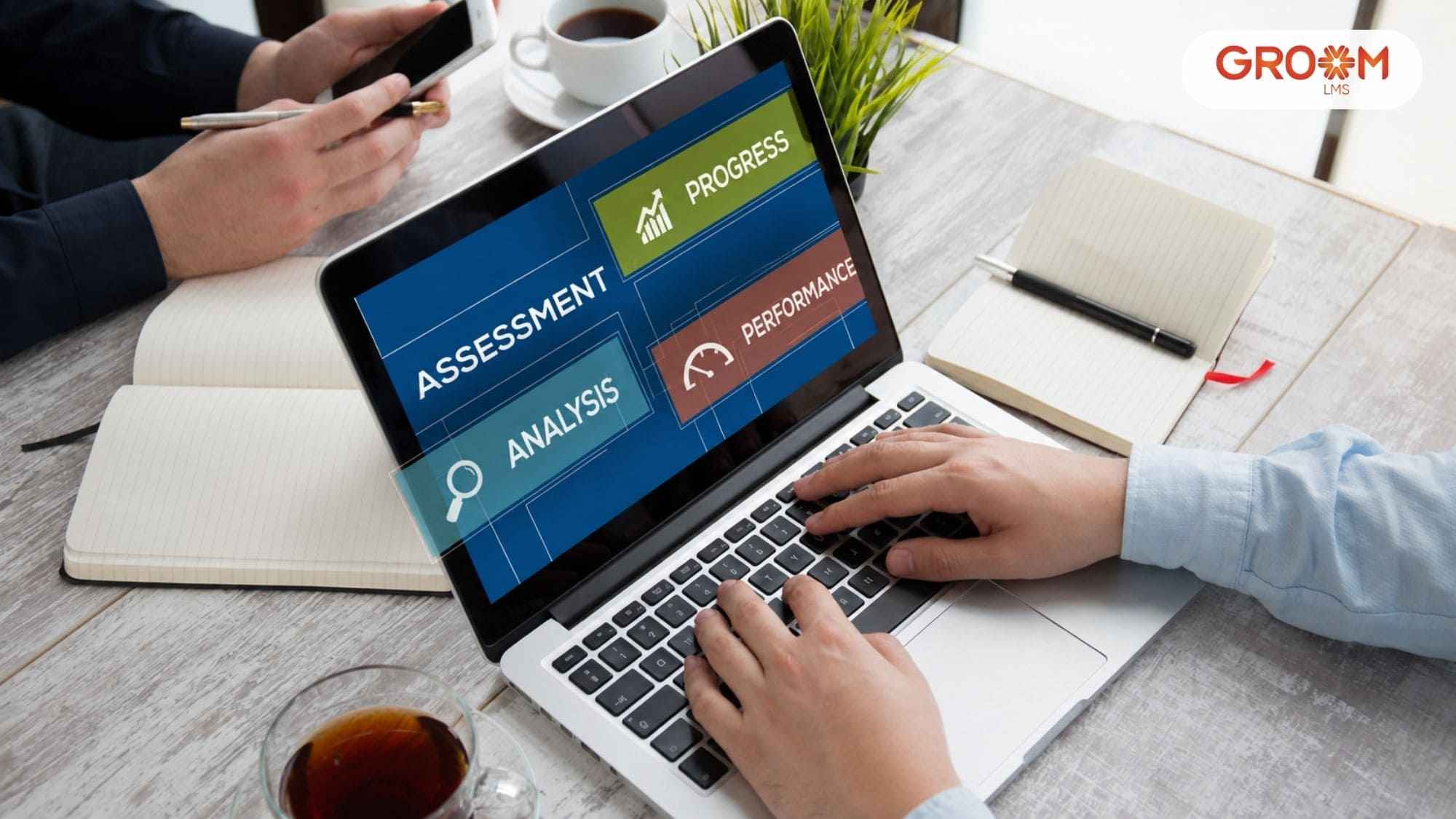 Employee compliance training tracked through an LMS