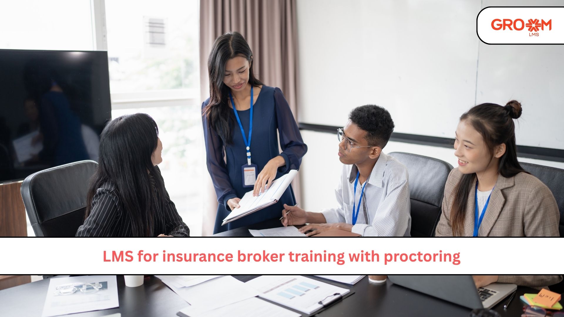 LMS for insurance broker training with proctored online assessments