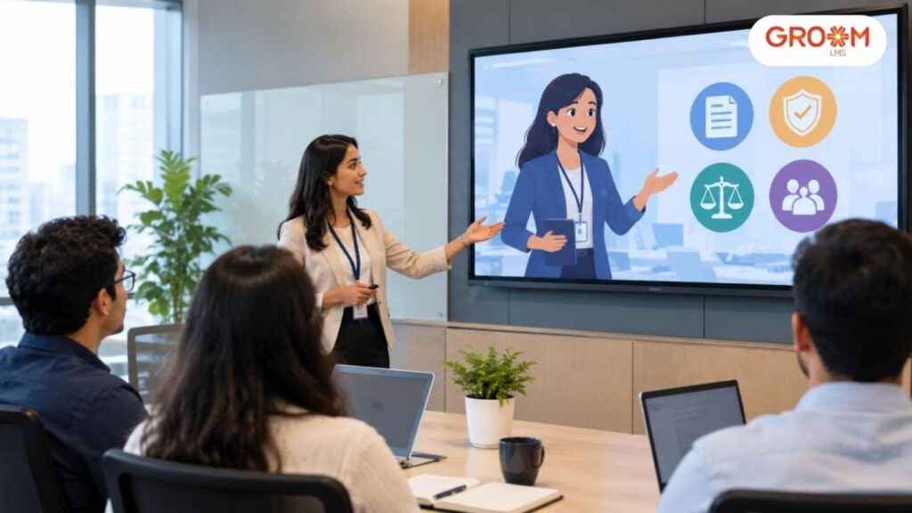 2D animation for compliance training helping employees understand workplace policies through engaging digital learning.