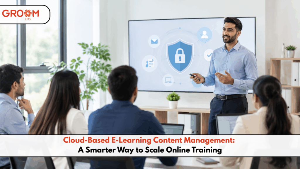 Cloud-based e-learning content management for online training