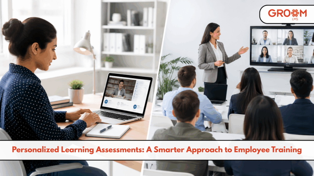 Employee using personalized online learning and assessment tools