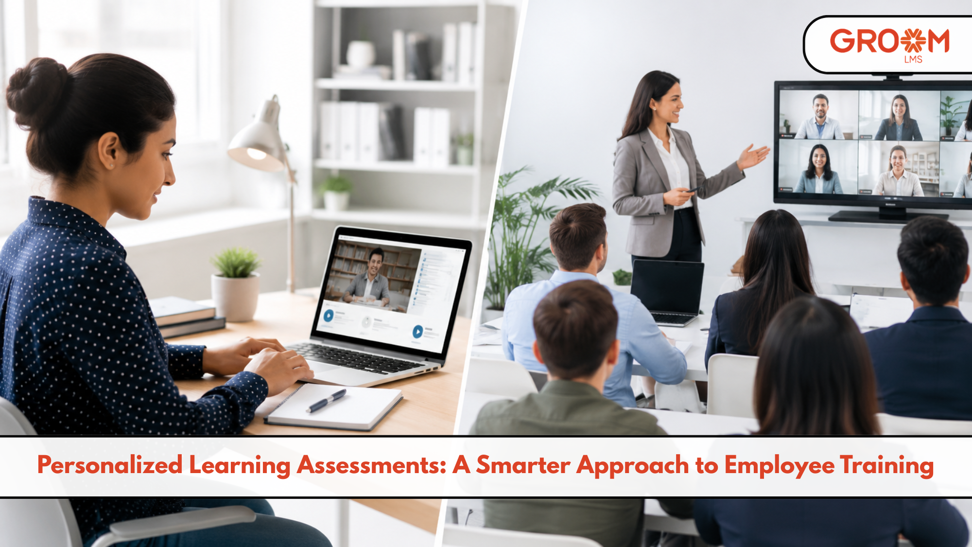 Employee using personalized online learning and assessment tools